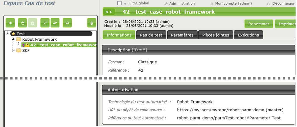 Exemple Robot Framework